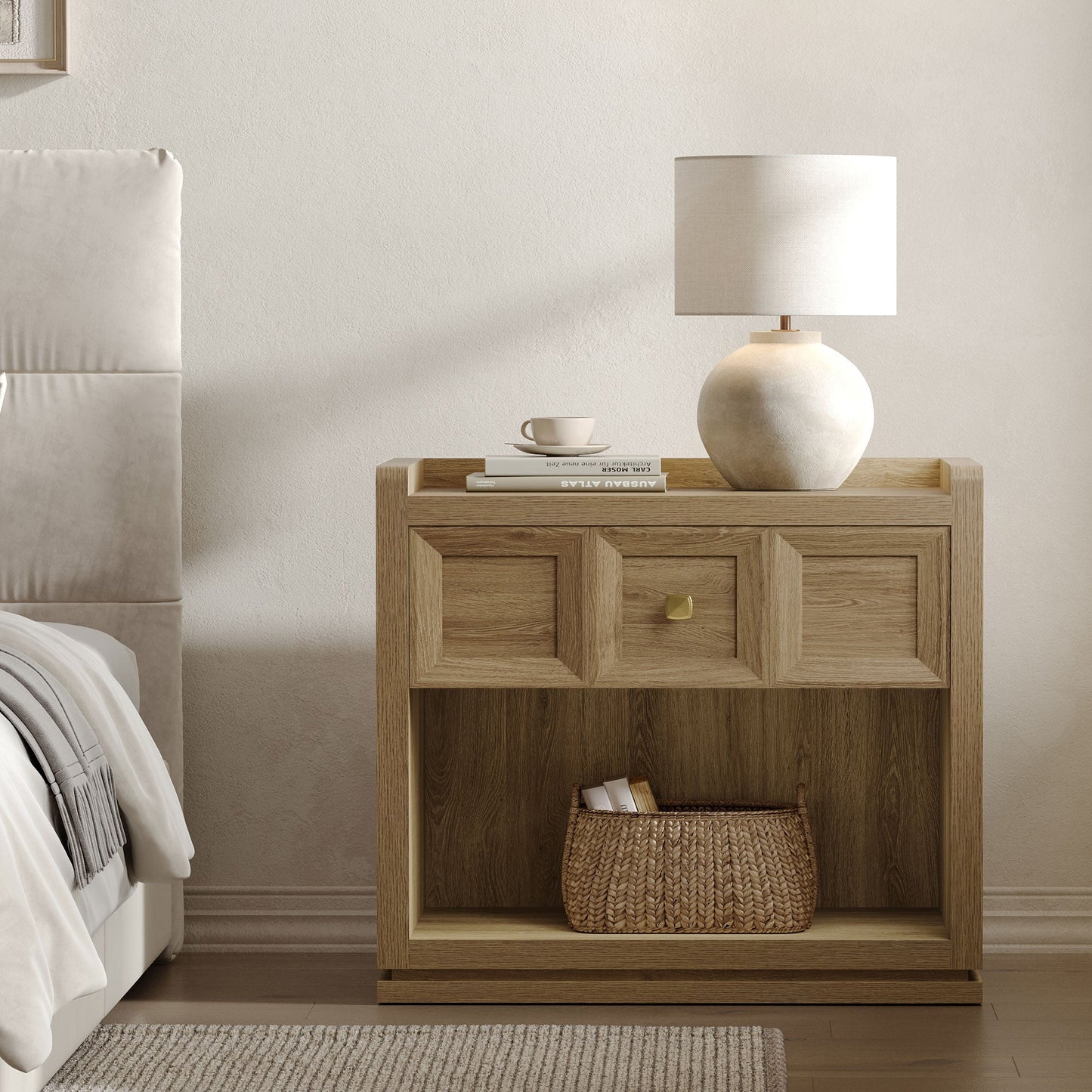 Table de chevet Helio, 26 pouces de large 
