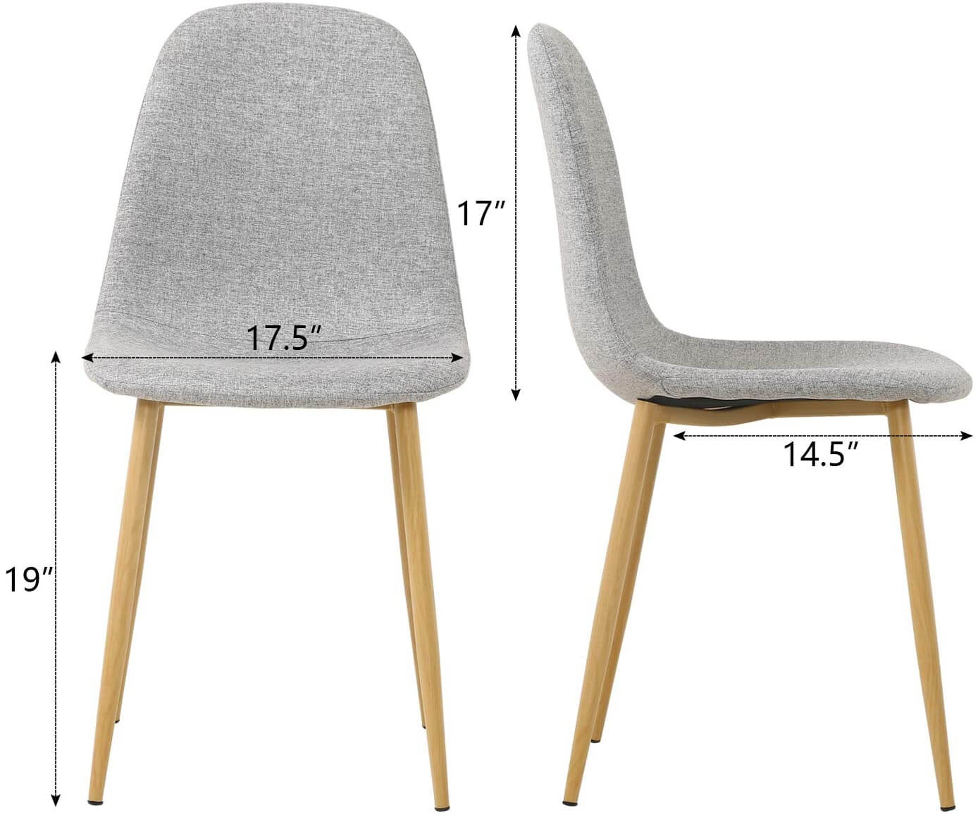 Ensemble de 5 meubles de salle à manger : table à manger et 4 chaises de cuisine