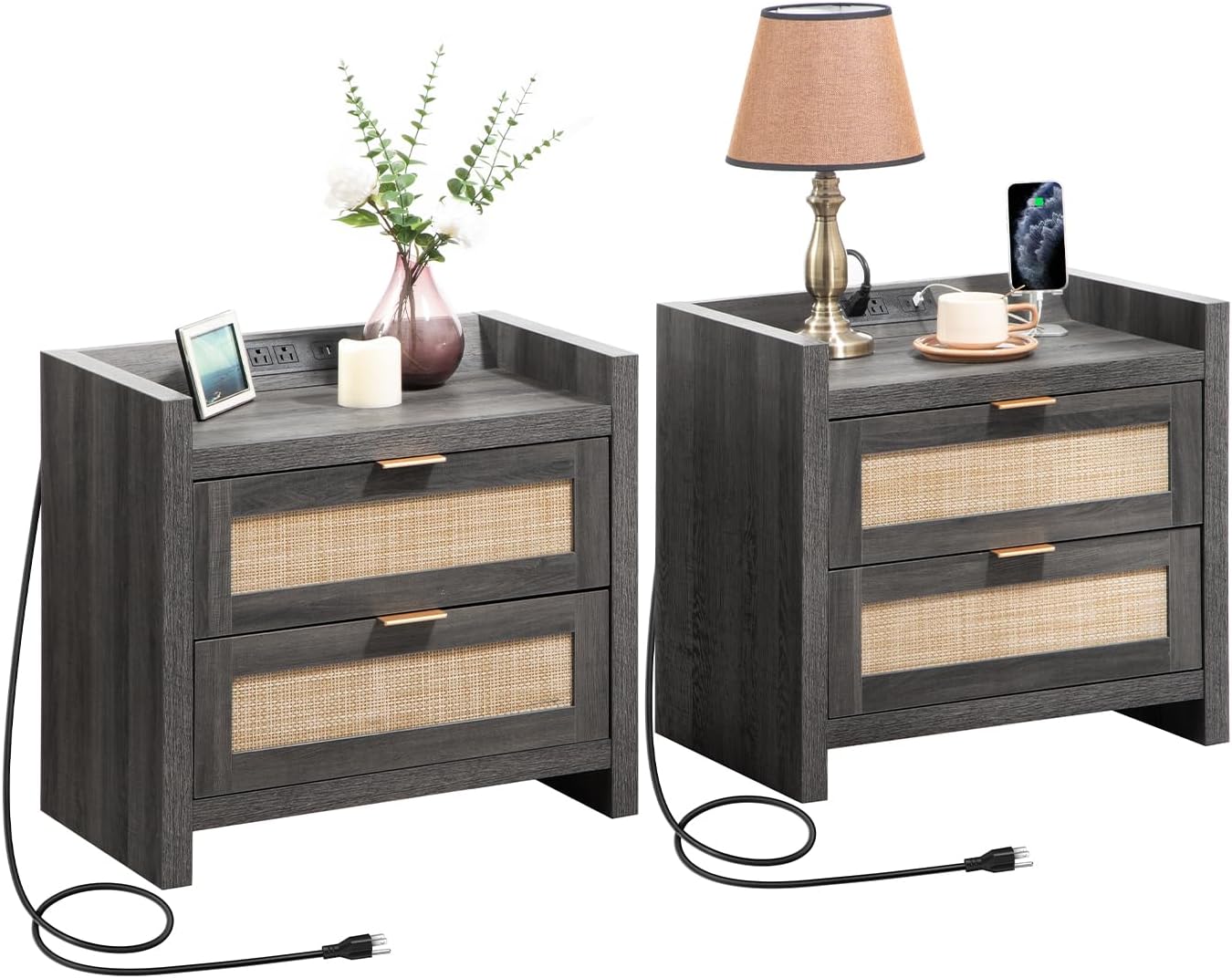 Table de chevet Savanna avec station de charge 