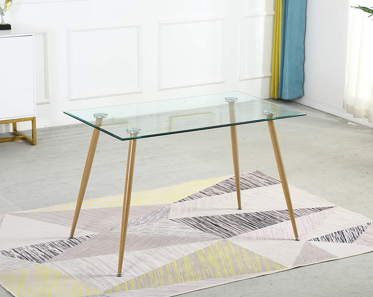 Ensemble de table à manger 5 pièces : table de cuisine et 4 chaises de maison