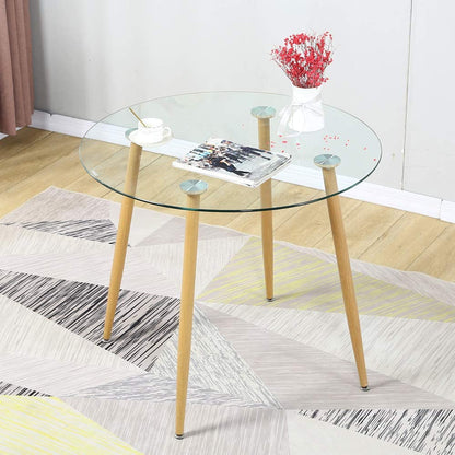 Ensemble de salle à manger 5 pièces - Table de cuisine avec 4 chaises gris clair