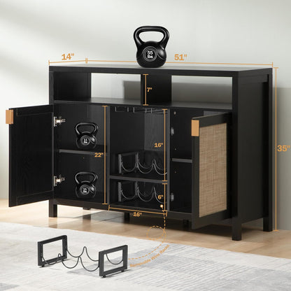 Meuble bar Savanna avec porte-verres