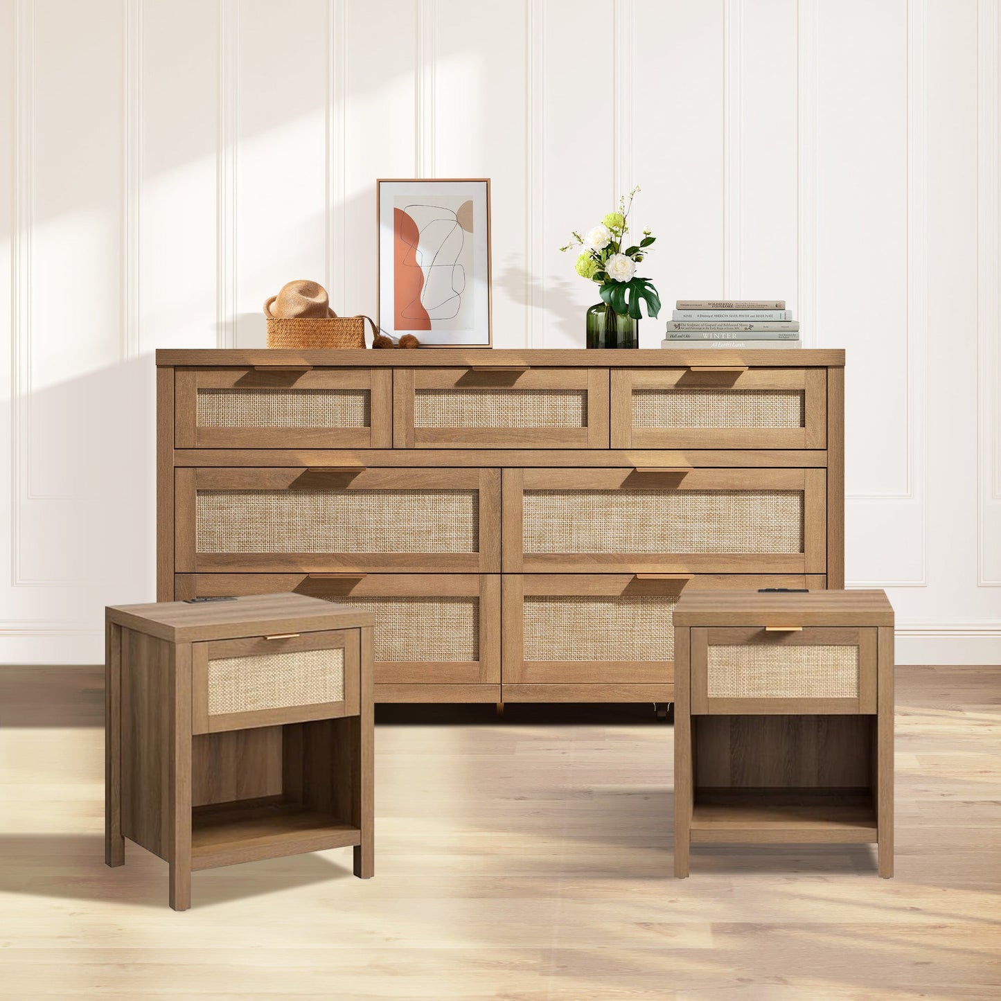Ensemble de chambre à coucher Savanna avec armoire et station de charge 