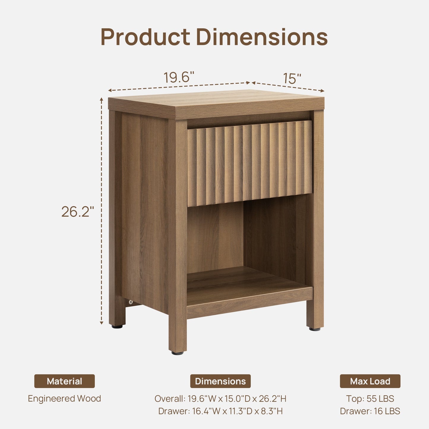 Table de chevet moderne Prelude 