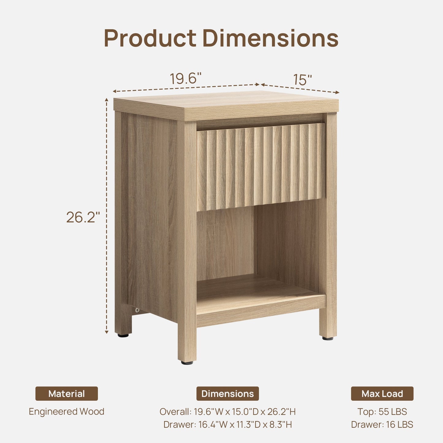 Table de chevet moderne Prelude 