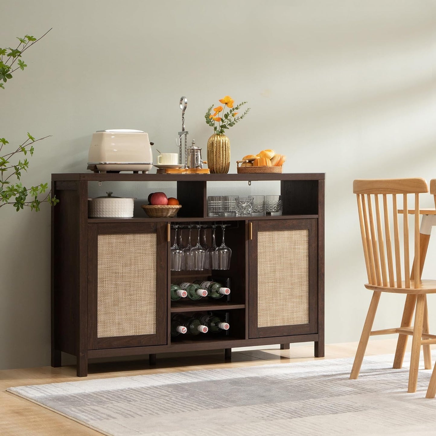 Meuble bar Savanna avec porte-verres