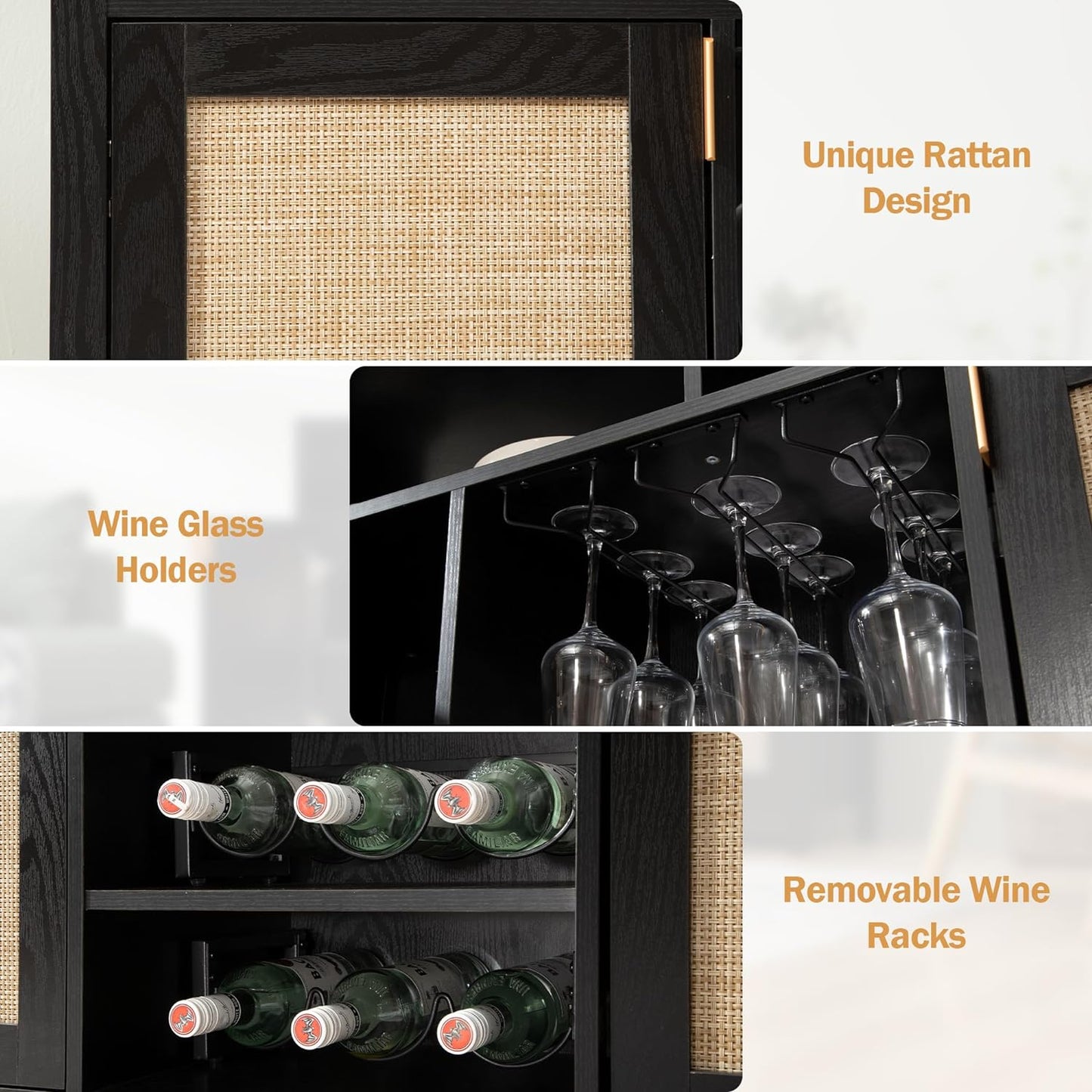 Meuble bar Savanna avec porte-verres