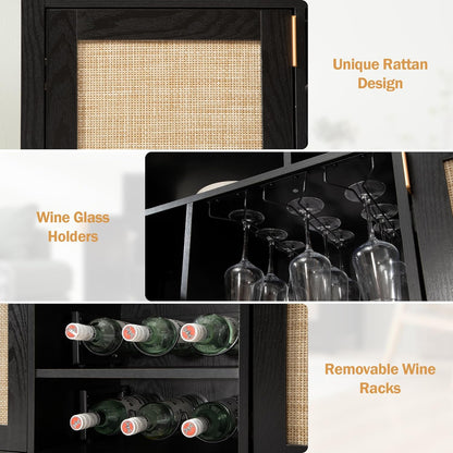 Meuble bar Savanna avec porte-verres
