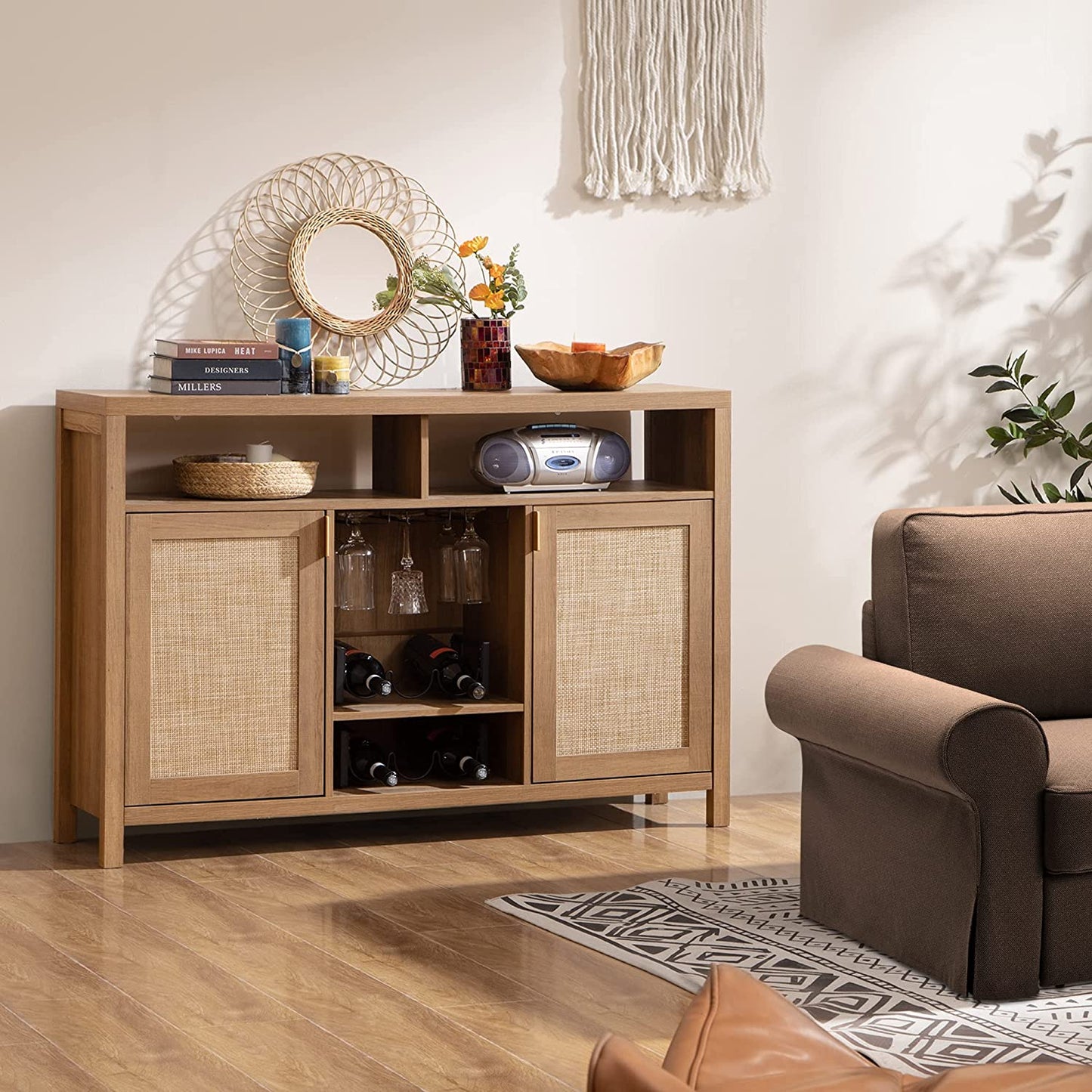 Meuble bar Savanna avec porte-verres