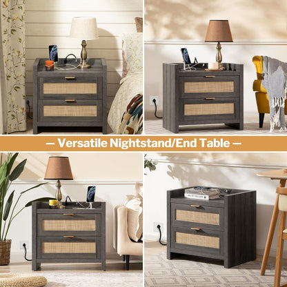 Table de chevet Savanna avec chargeur 