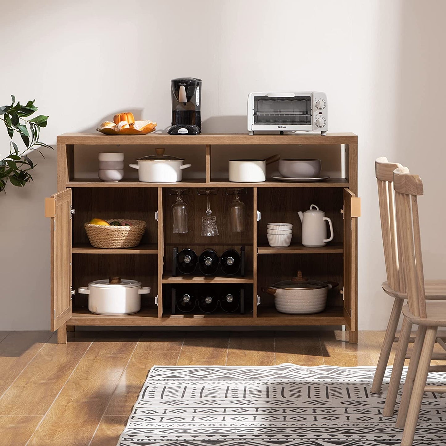 Meuble bar Savanna avec porte-verres