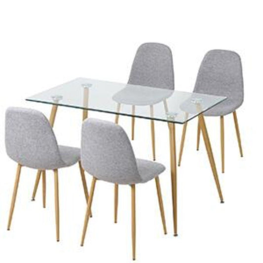 Ensemble de 5 meubles de salle à manger : table à manger et 4 chaises de cuisine