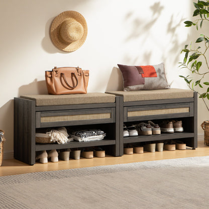 Banc à chaussures Savanna avec rangement 