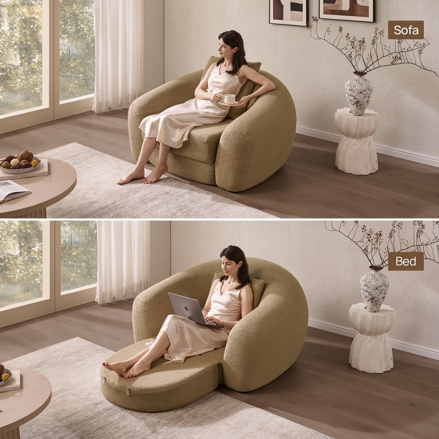 Fauteuil-canapé Nimbus, siège simple 