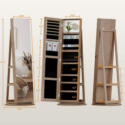 Miroir pleine longueur avec rangement