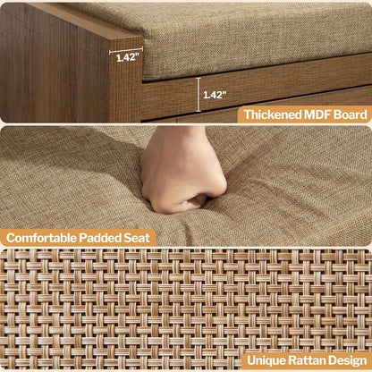 Banc à chaussures Savanna avec rangement 
