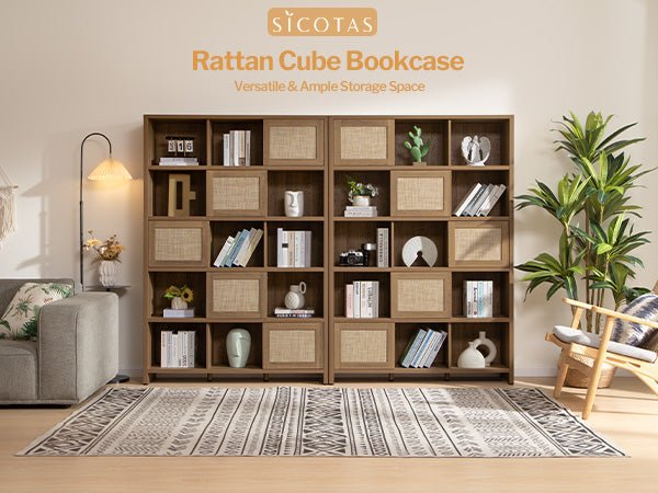 Bibliothèque en rotin Savanna