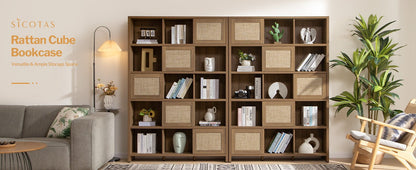 Bibliothèque en rotin Savanna