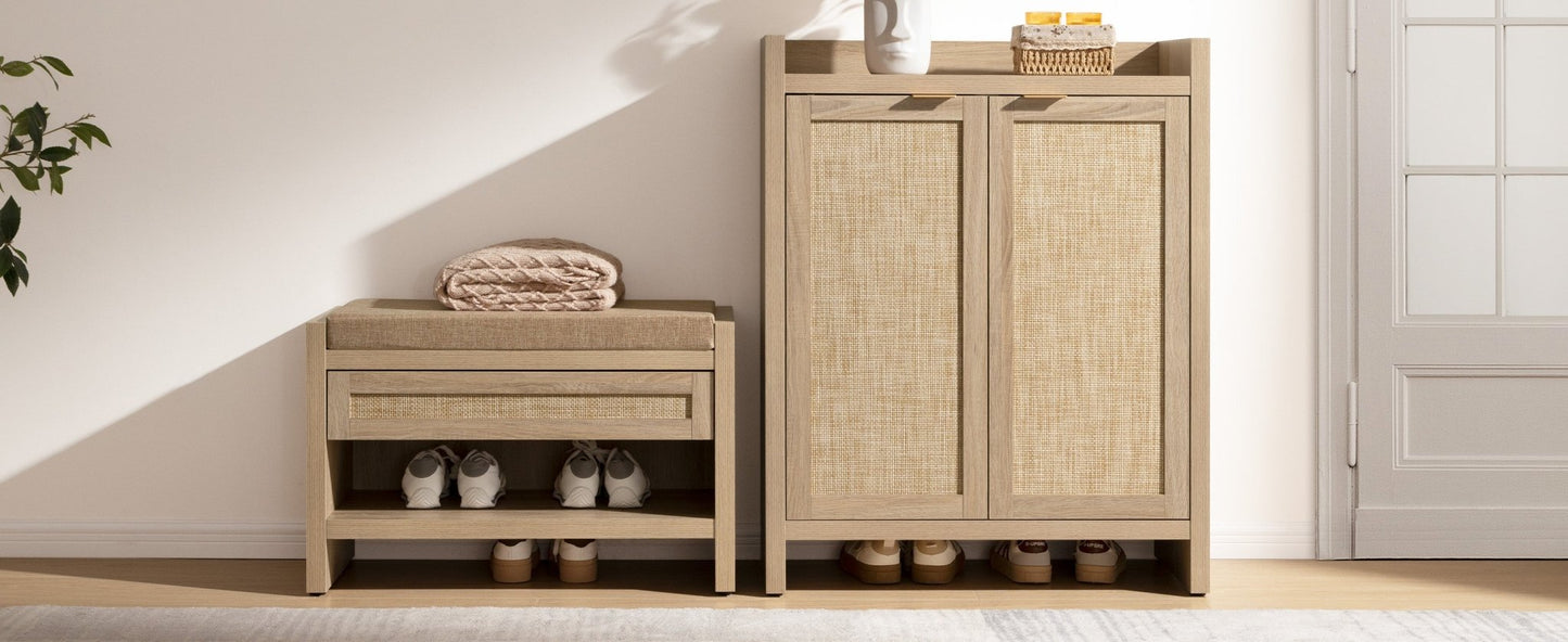 Banc à chaussures Savanna avec rangement 