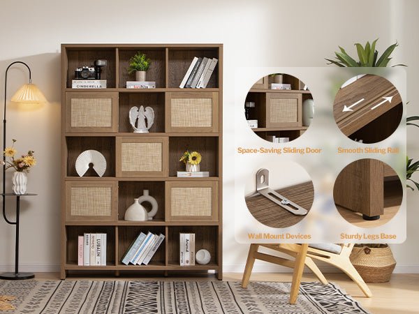 Bibliothèque en rotin Savanna