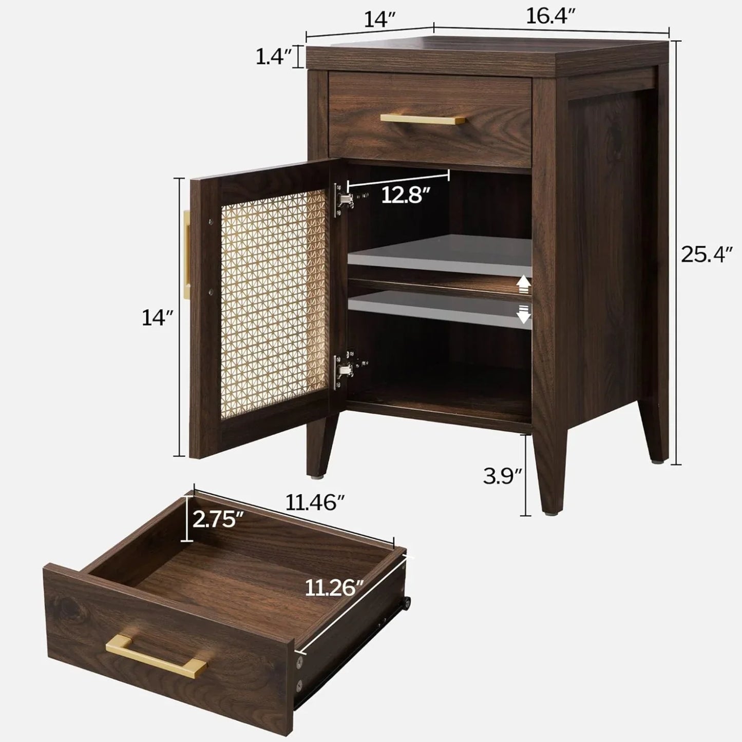 Ensemble buffet et table de chevet Andy 