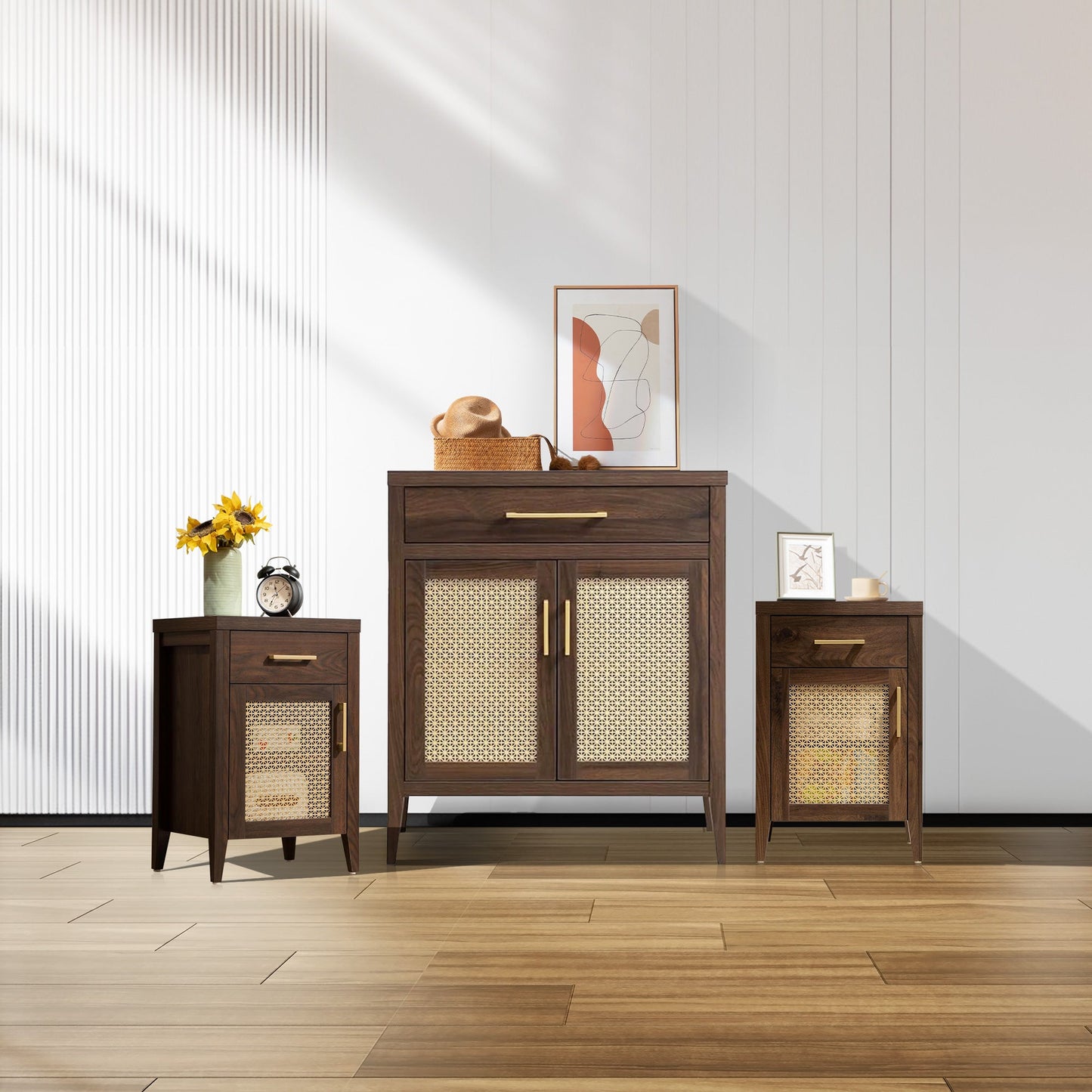 Ensemble buffet et table de chevet Andy 