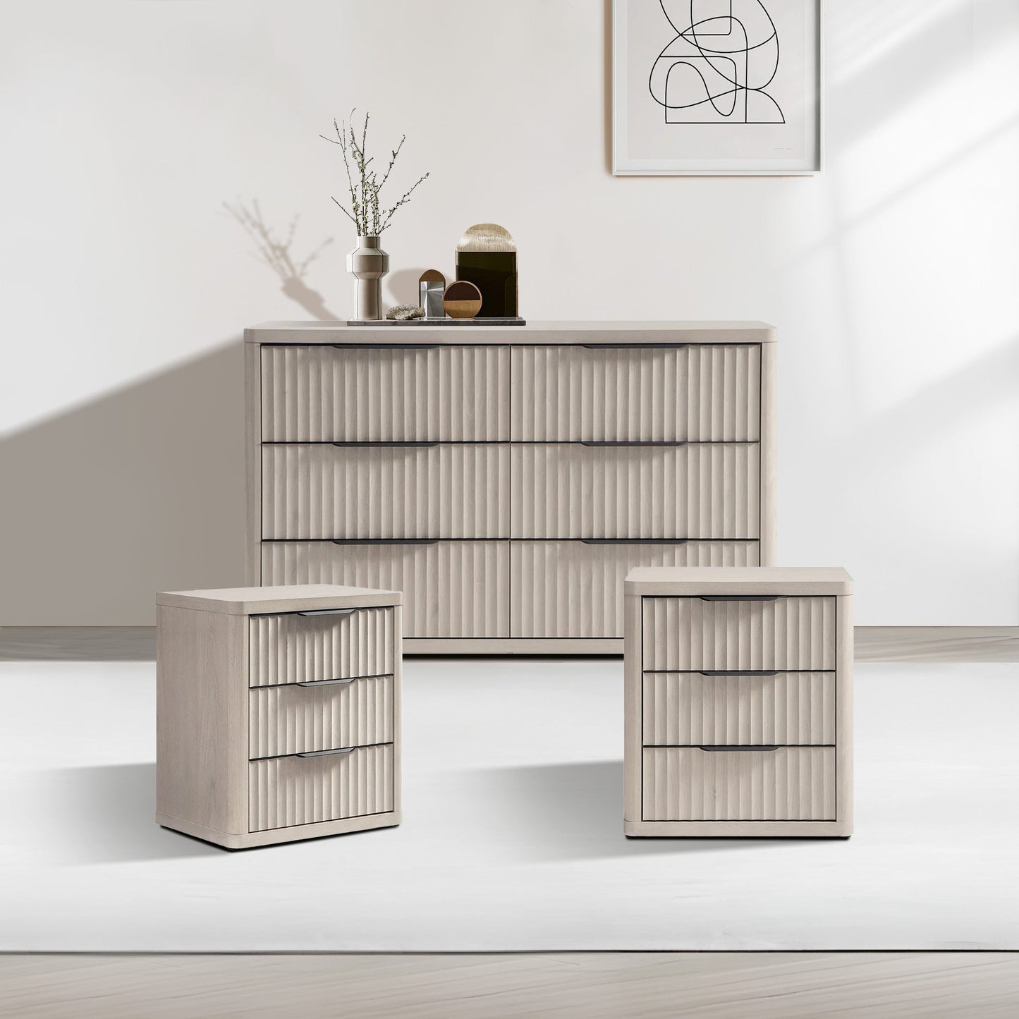 Ensemble de commode Cas, poignée noire 