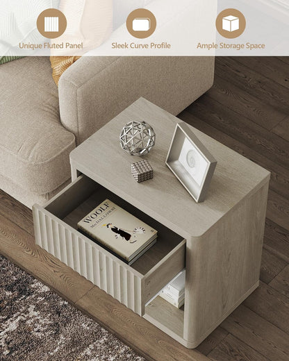 Table de chevet Cas avec tiroir simple 