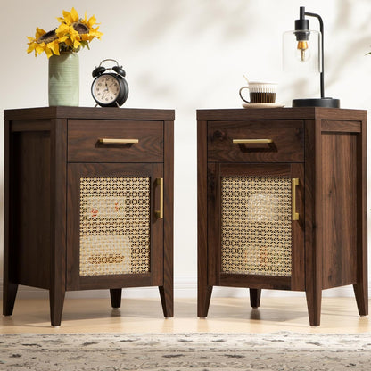 Table de chevet vintage Andy avec rangement 