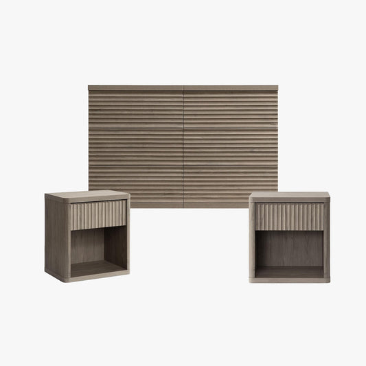 Ensemble commode 6 tiroirs et table de chevet Cas de la marque Stria 