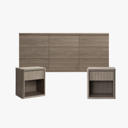 Ensemble commode 9 tiroirs et table de chevet Cas de la marque Stria 
