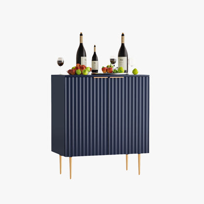 Crédence Opus bleue avec poignée dorée