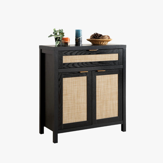 Buffet Savanna noir avec tiroirs