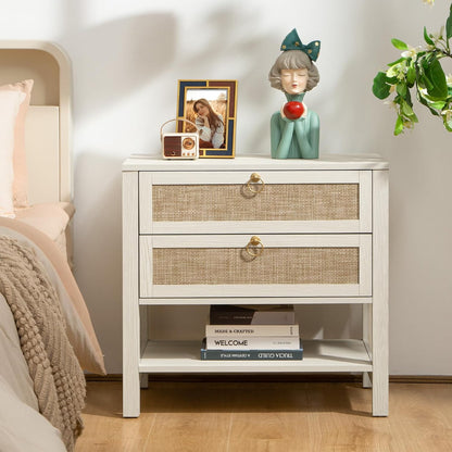 Grande table de chevet Terra, hauteur 25,6 pouces 