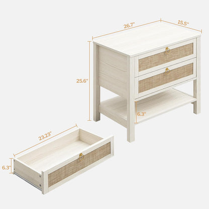 Grande table de chevet Terra, hauteur 25,6 pouces 