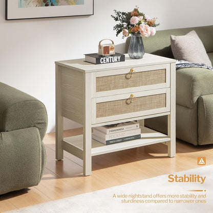 Grande table de chevet Terra, hauteur 25,6 pouces 