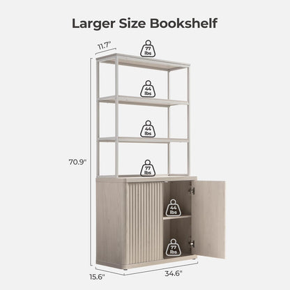 Bibliothèque Cas 70,9 pouces avec 2 portes