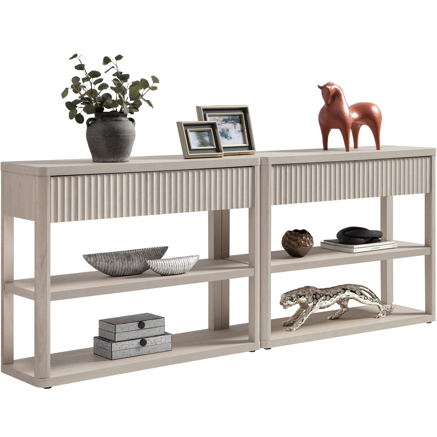 Console étroite Cas avec tiroirs