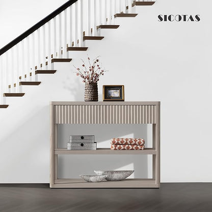 Console étroite Cas avec tiroirs