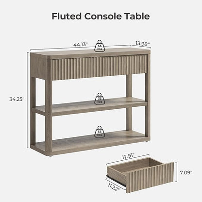 Console étroite Cas avec tiroirs