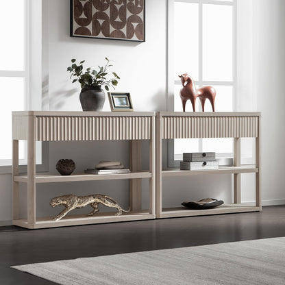 Console étroite Cas avec tiroirs