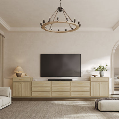 Table de chevet Crescent, 3 tiroirs 