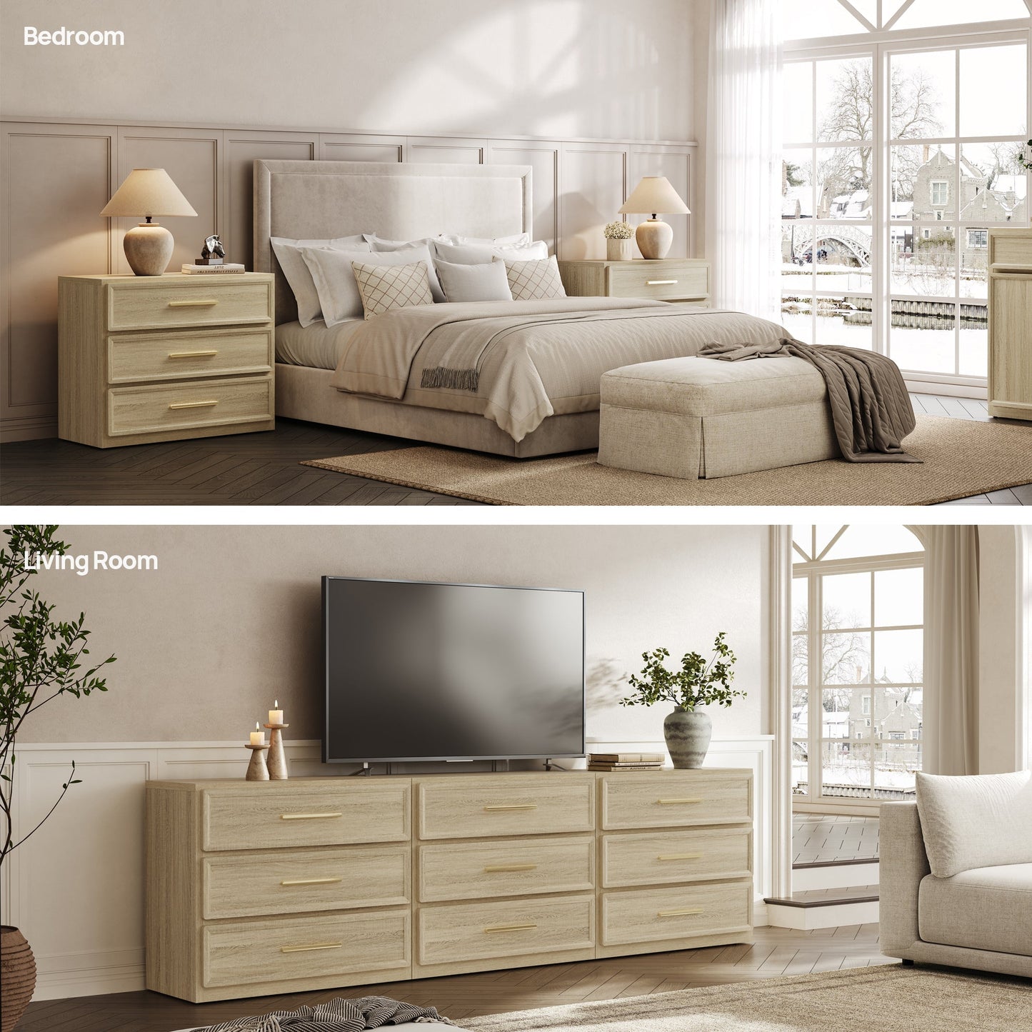 Commode modulaire Crescent avec tiroirs 