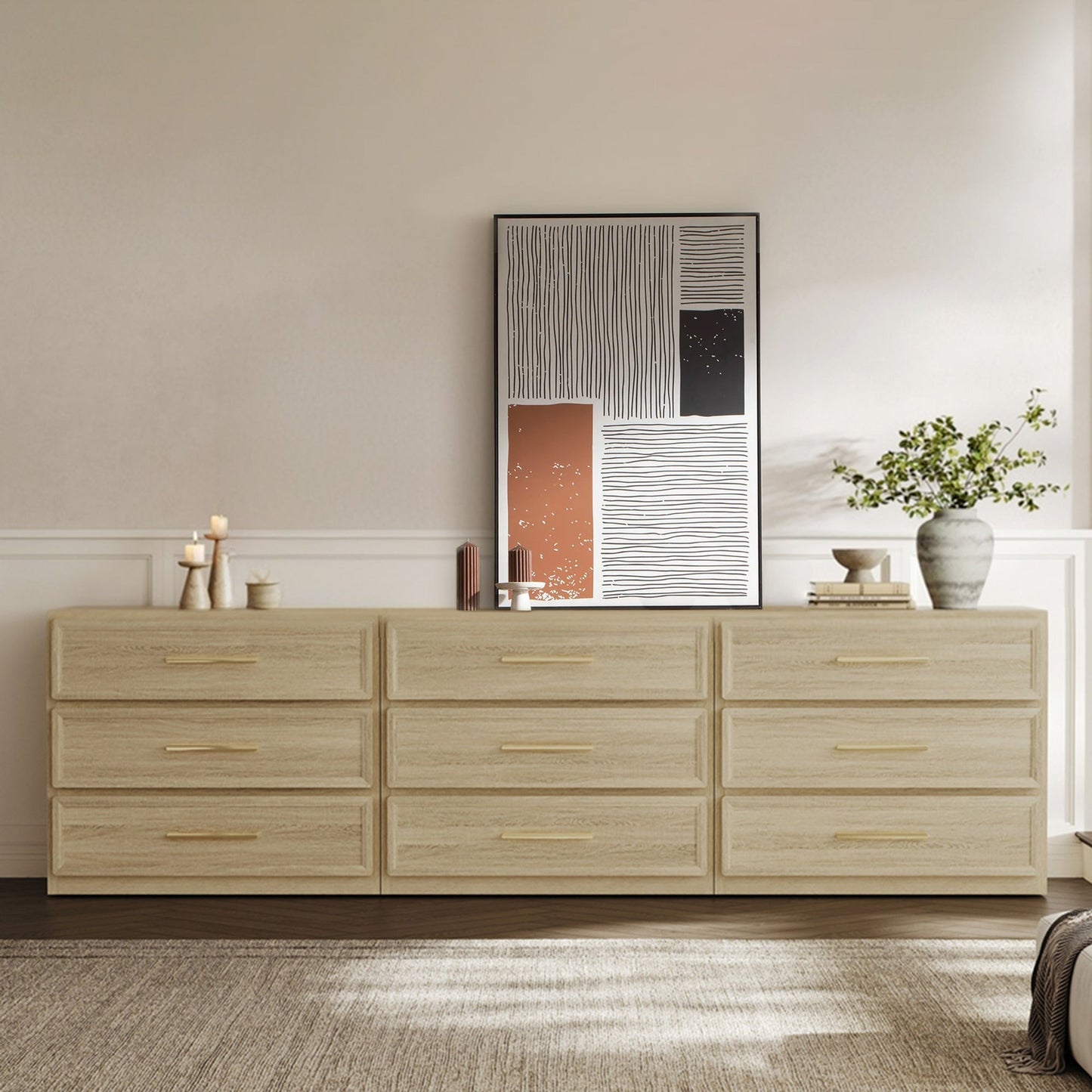 Commode modulaire Crescent avec tiroirs 