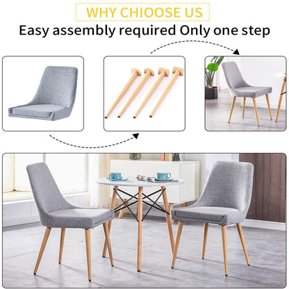 Chaises de salle à manger avec pieds en métal