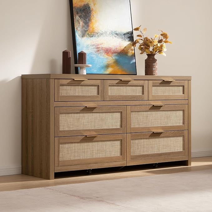 Commode haute Savanna, 7 tiroirs 
