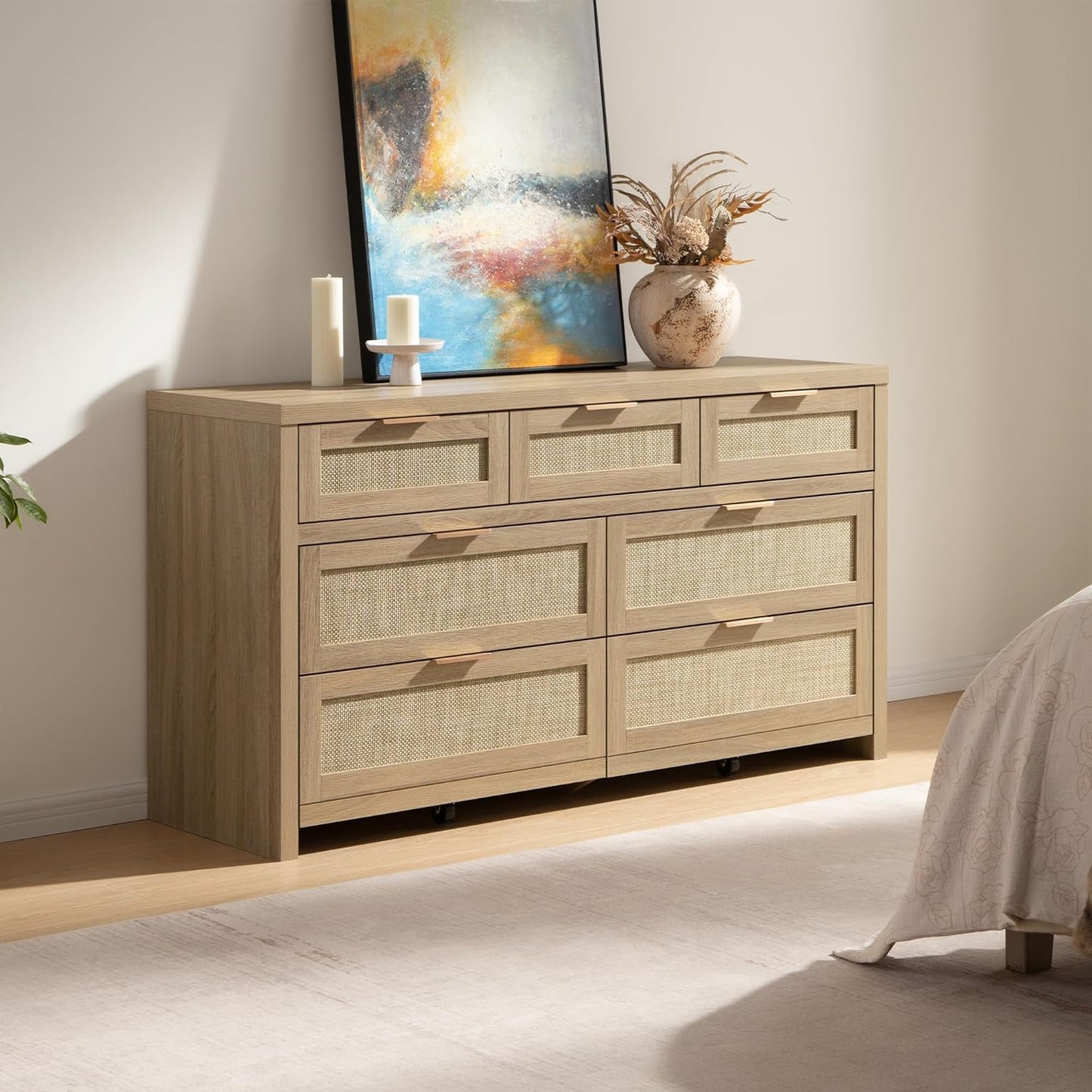 Commode haute Savanna, 7 tiroirs 