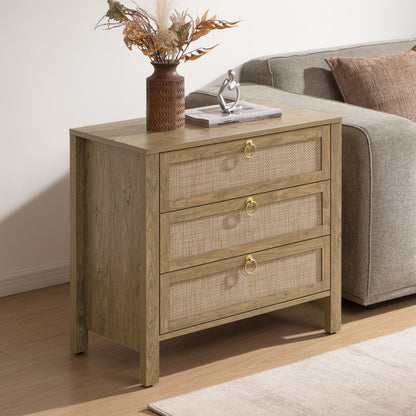 Table de chevet Terra, 3 tiroirs 