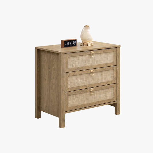 Table de chevet Terra, 3 tiroirs 