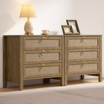 Table de chevet Terra, 3 tiroirs 